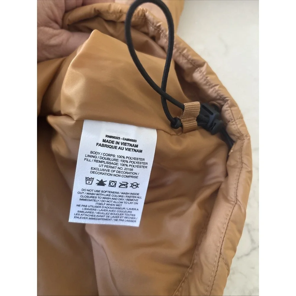 Nike Club Therma-FIT Mens M Brown Lightweight Quilted Jacket FZ0634-224 Snap NWT